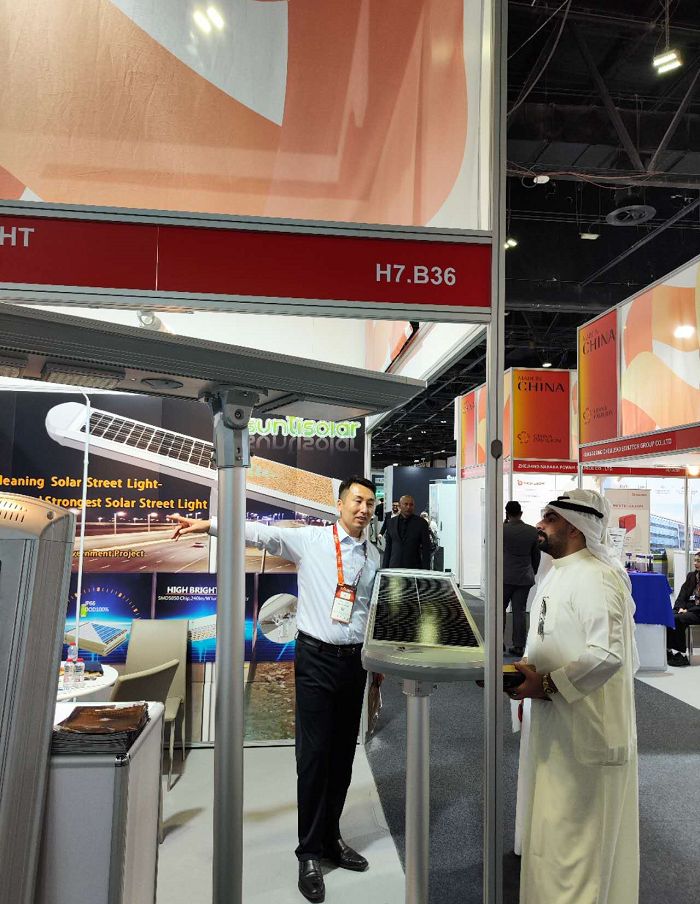 Solar street light exhibition display at Suntisolar booth Solar street light exhibition display at Suntisolar booth